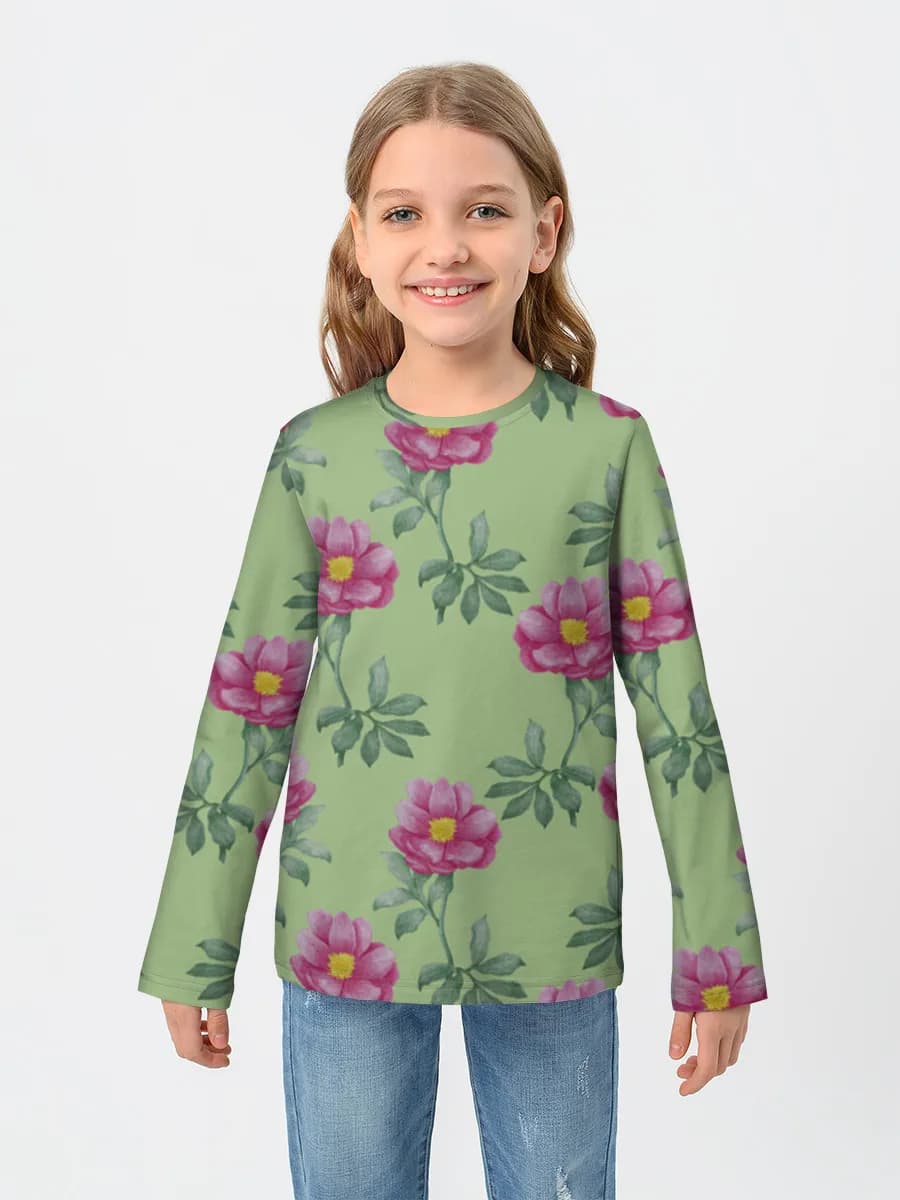 Camiseta Manga Larga de Algodón Niña