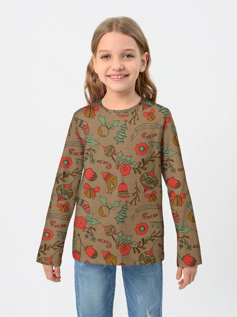 T-shirt manches longues coton fille
