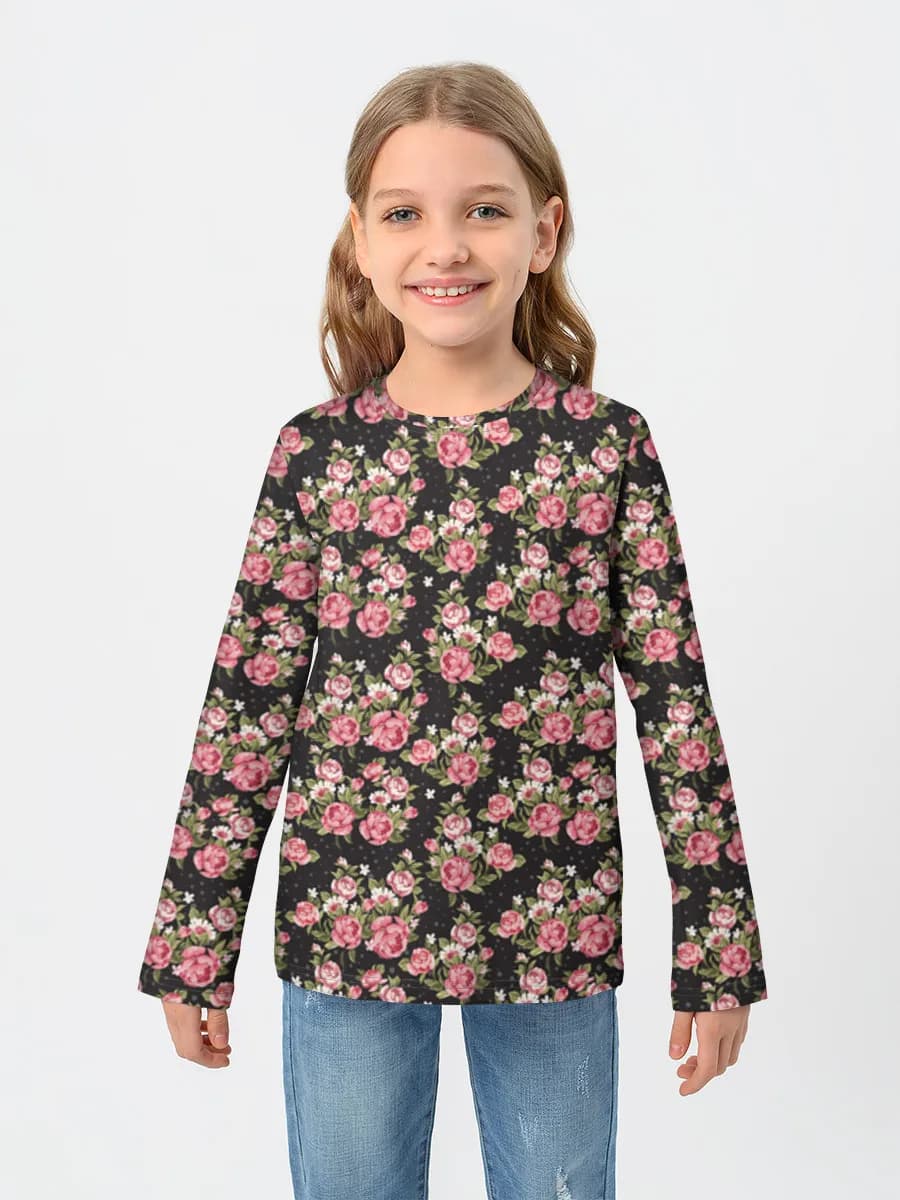 Baumwoll-Langarmshirt Mädchen