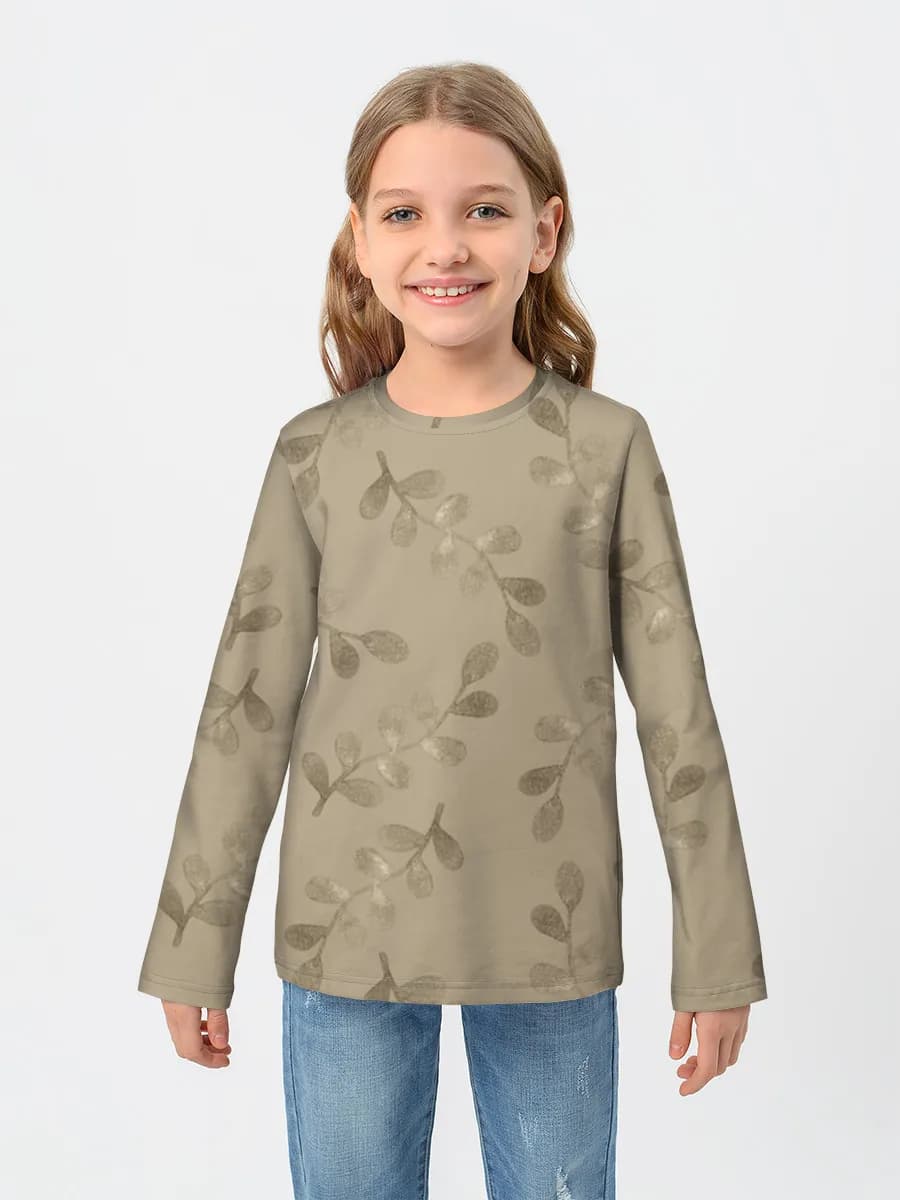 Baumwoll-Langarmshirt Mädchen
