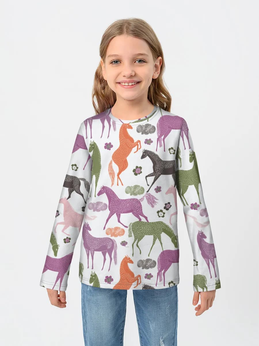 Baumwoll-Langarmshirt Mädchen
