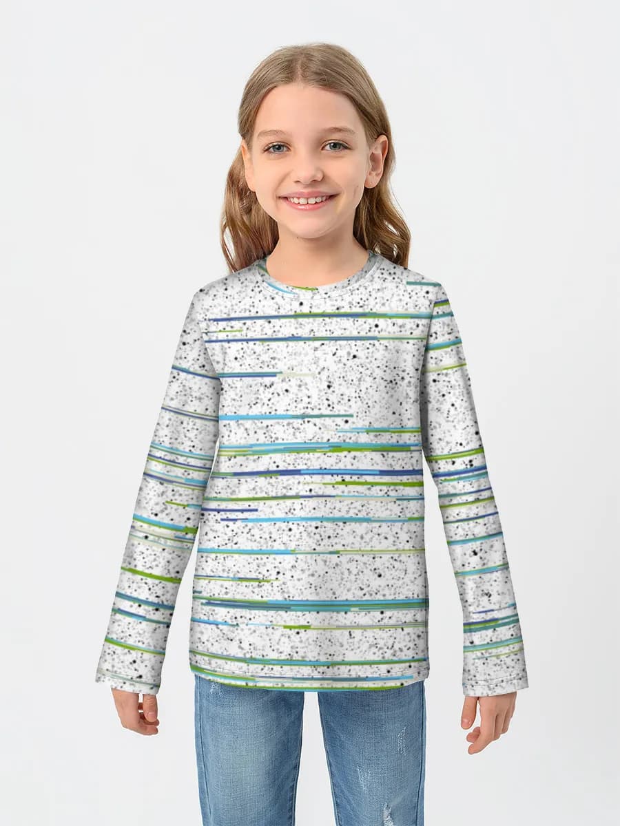 Girls' cotton long sleeve shirt