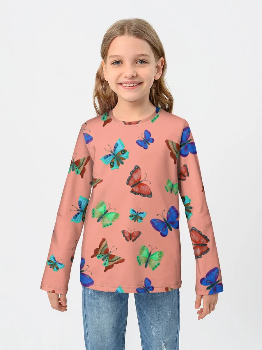 T-shirt manches longues coton fille