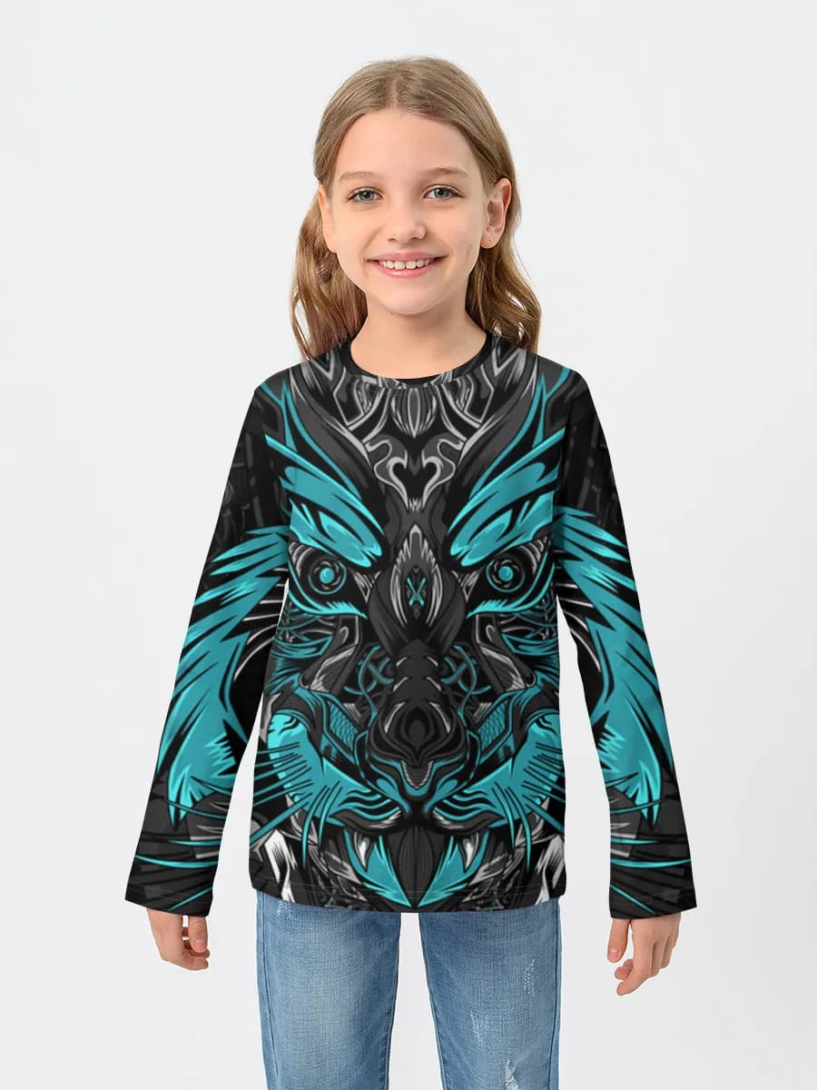 Girls' cotton long sleeve shirt