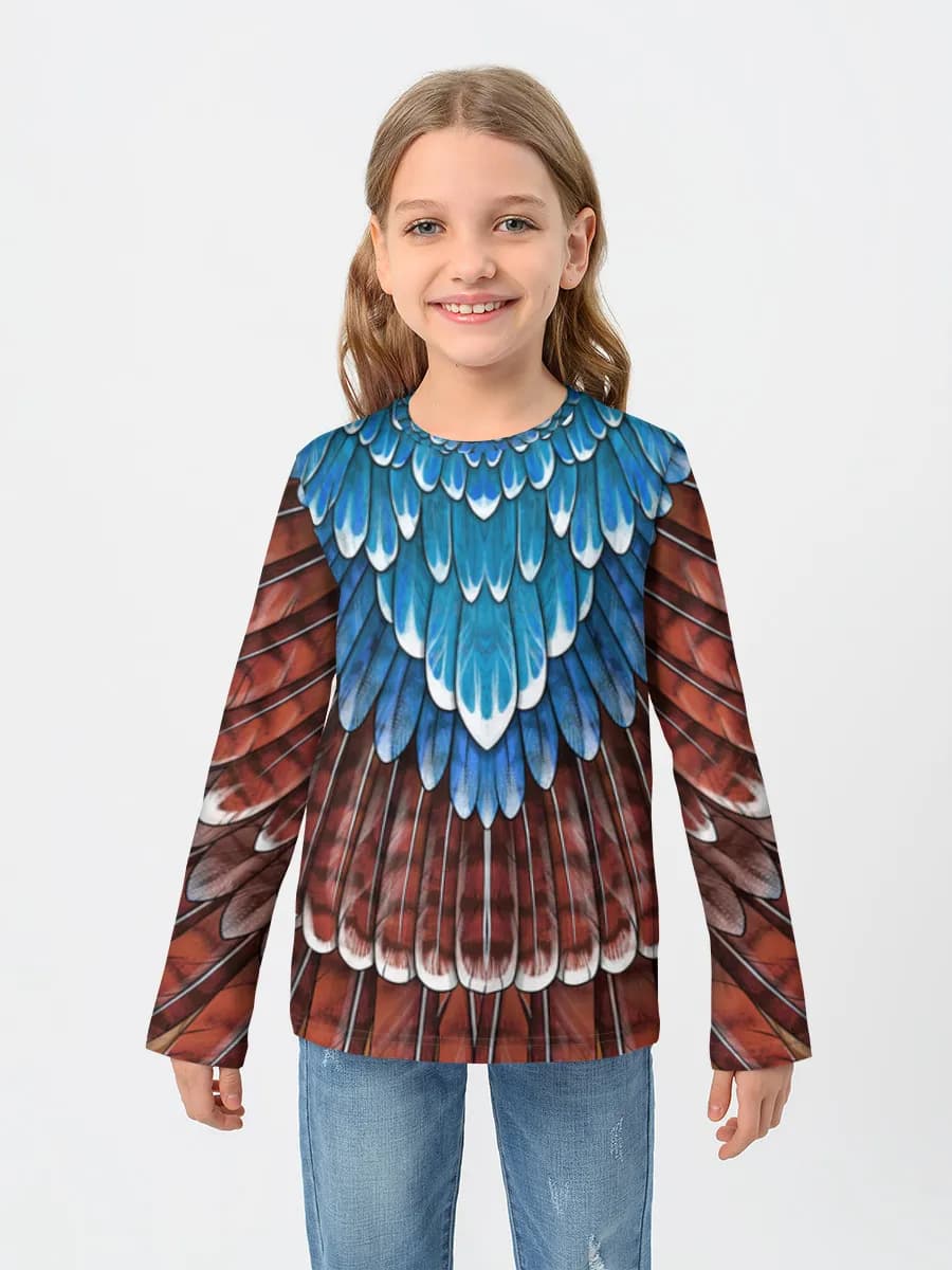 Girls' cotton long sleeve shirt