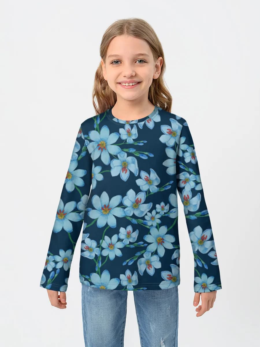 T-shirt manches longues coton fille