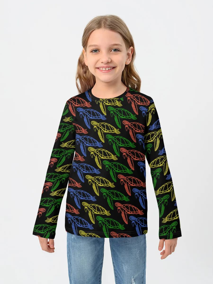 T-shirt manches longues coton fille