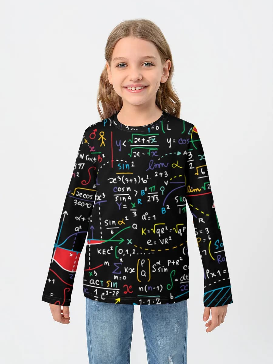 Girls' cotton long sleeve shirt
