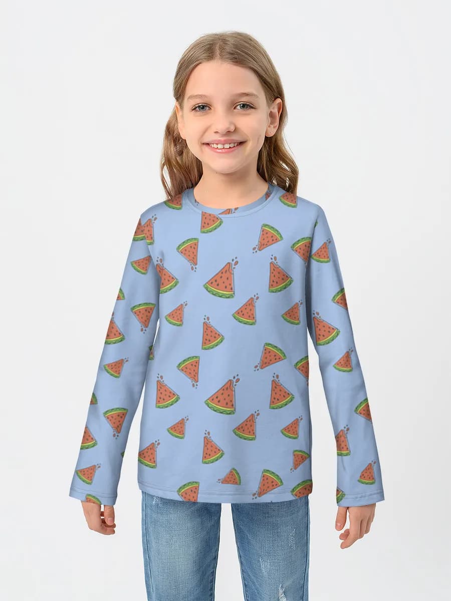 T-shirt manches longues coton fille