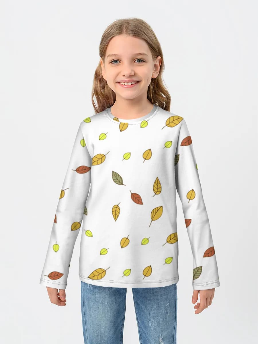 Girls' cotton long sleeve shirt