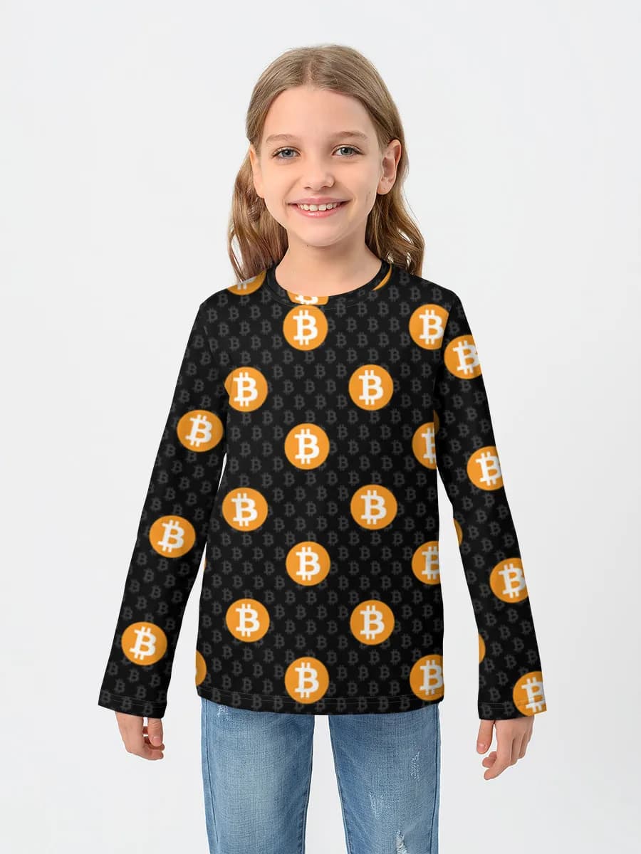 Girls' cotton long sleeve shirt