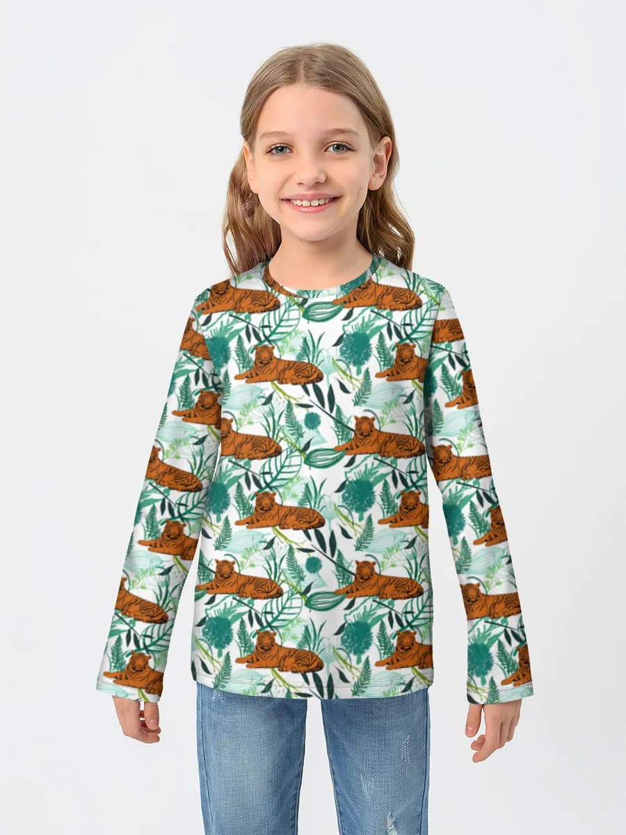 Girls' cotton long sleeve shirt