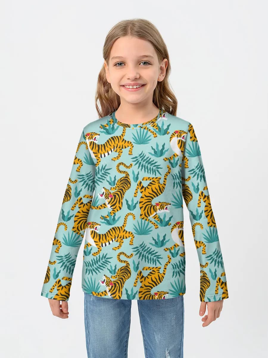 Girls' cotton long sleeve shirt