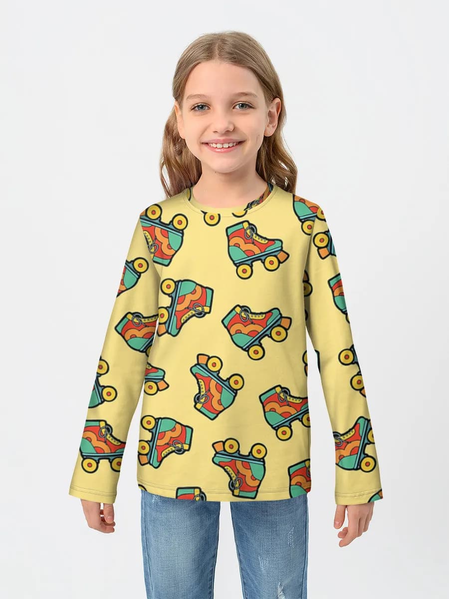 Girls' cotton long sleeve shirt