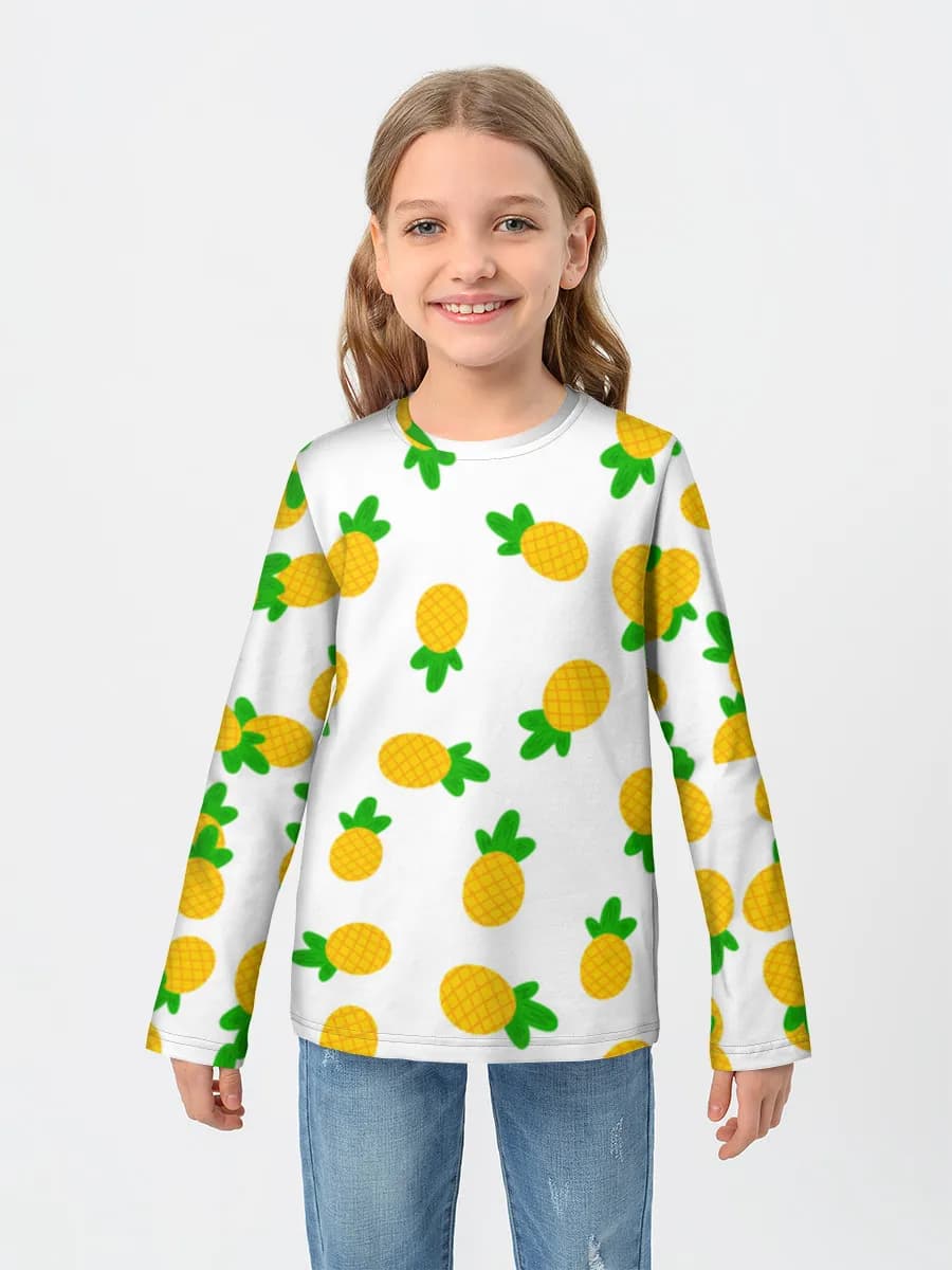Girls' cotton long sleeve shirt