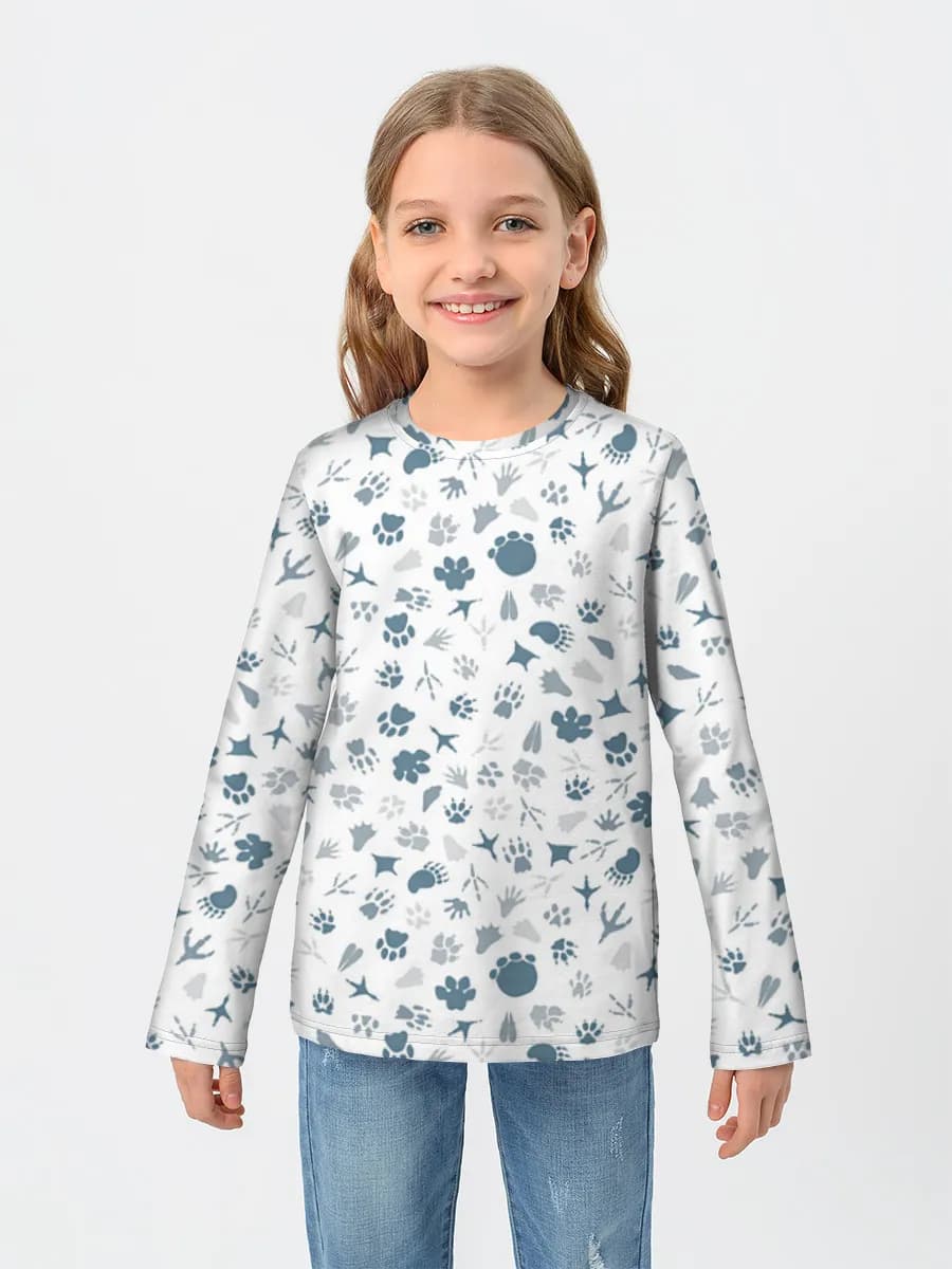 Girls' cotton long sleeve shirt