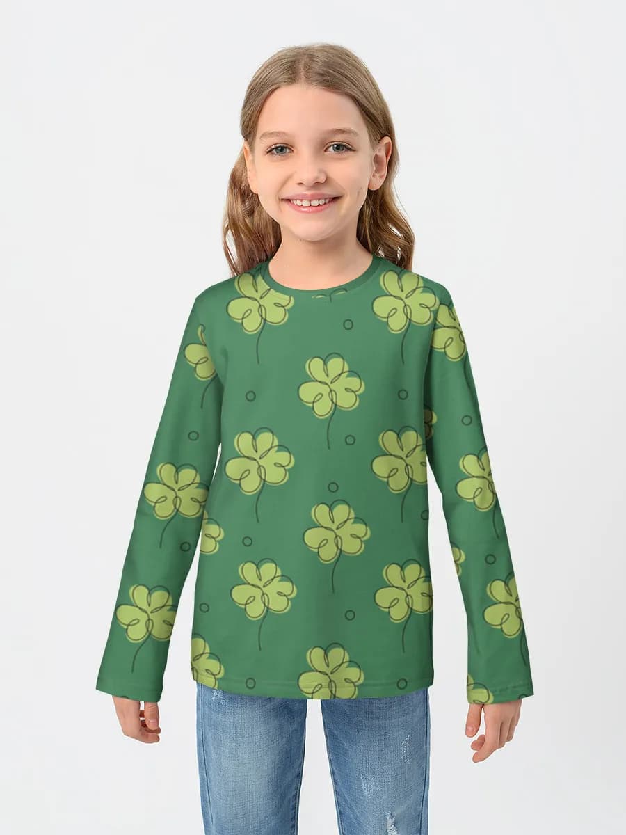Camiseta Manga Larga de Algodón Niña
