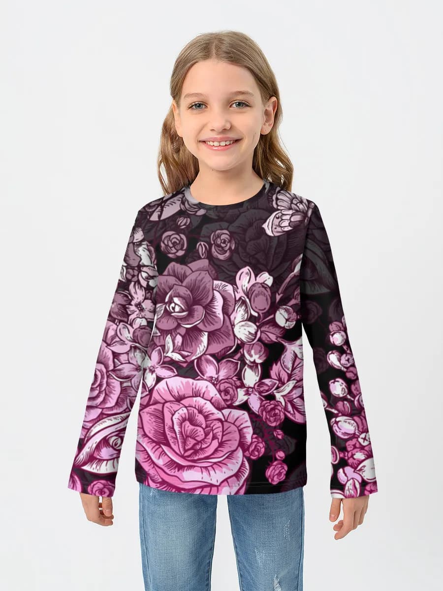 Baumwoll-Langarmshirt Mädchen