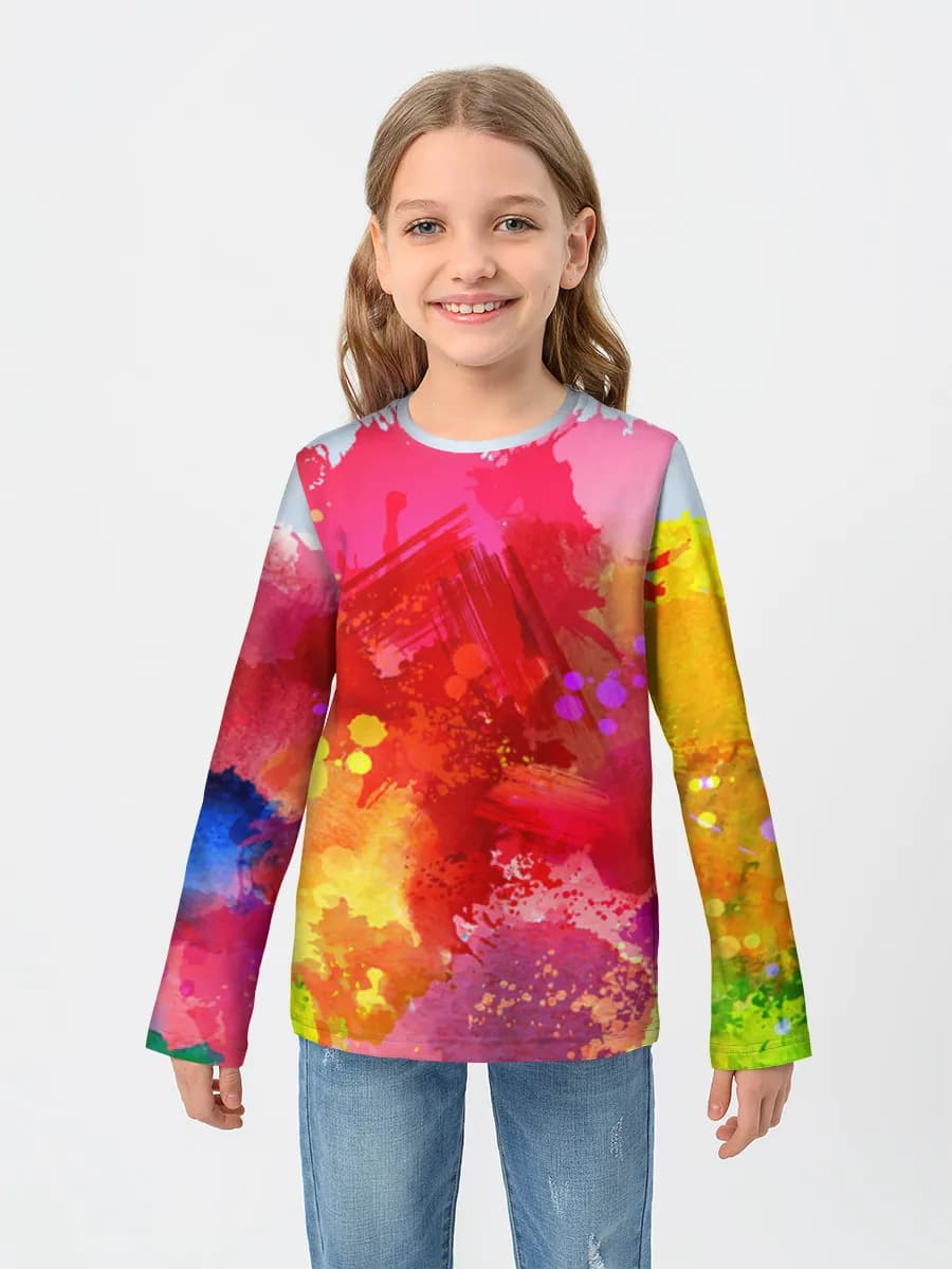 Baumwoll-Langarmshirt Mädchen