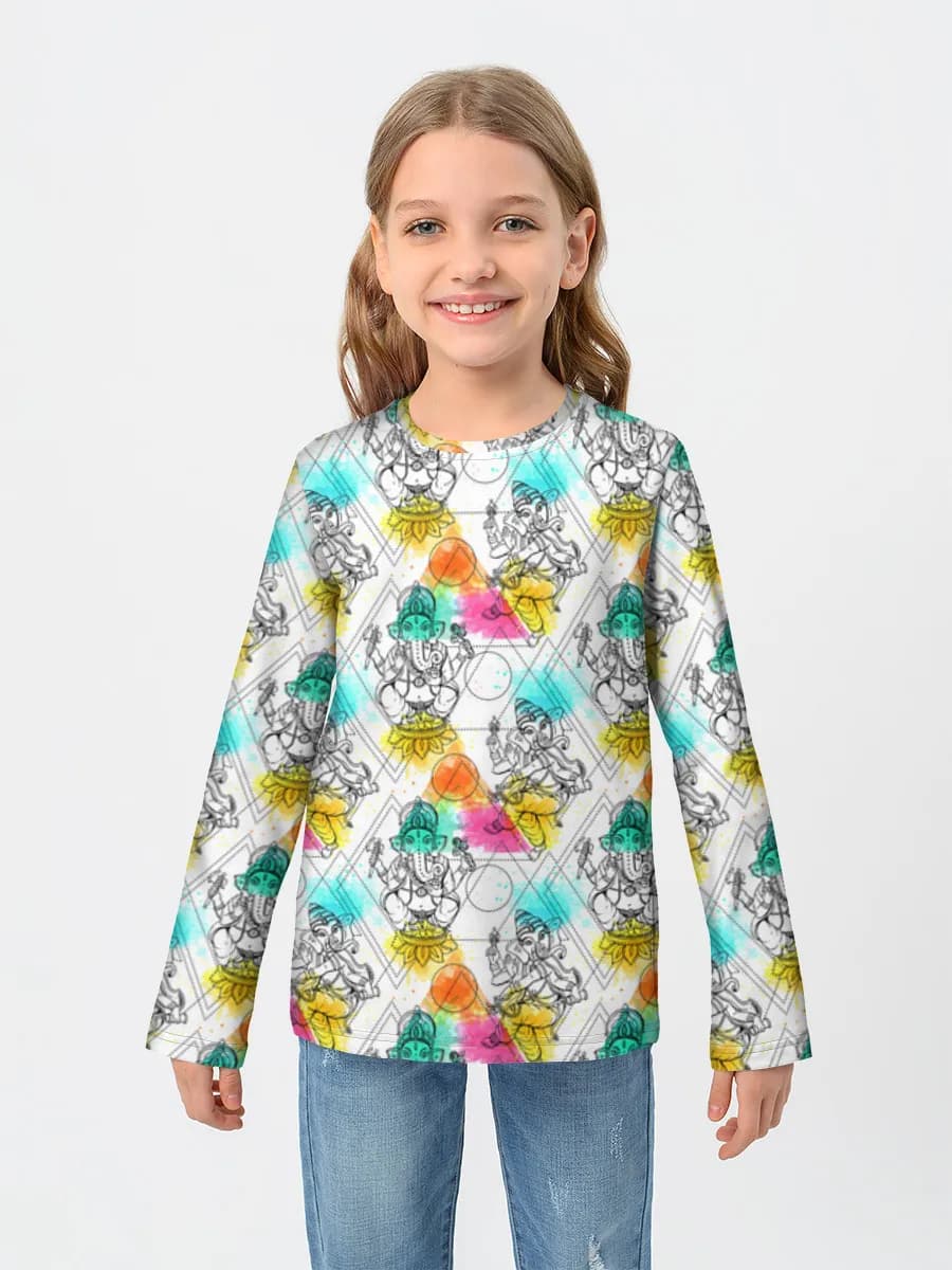 T-shirt manches longues coton fille
