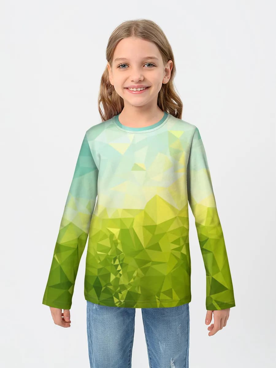 Girls' cotton long sleeve shirt