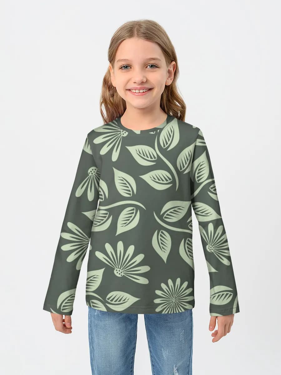 Camiseta Manga Larga de Algodón Niña