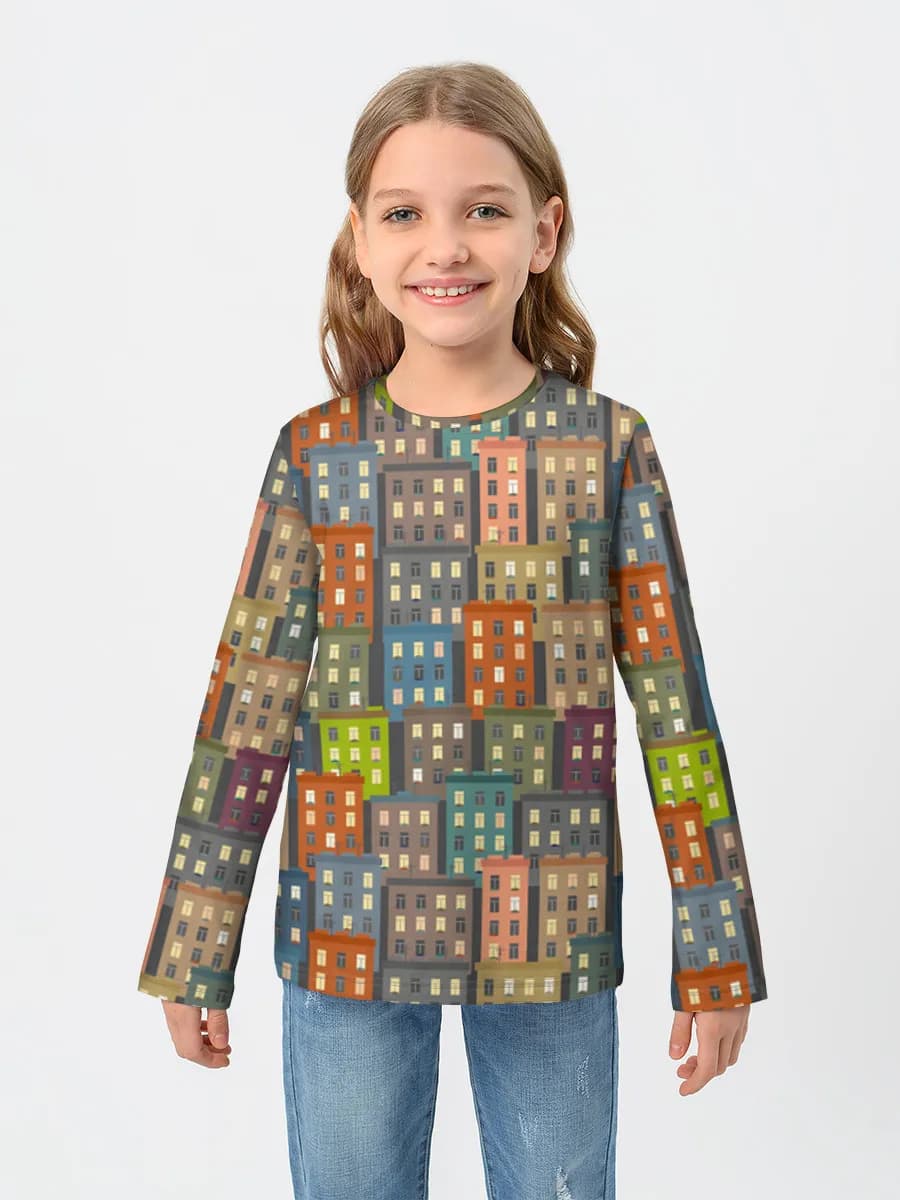 T-shirt manches longues coton fille
