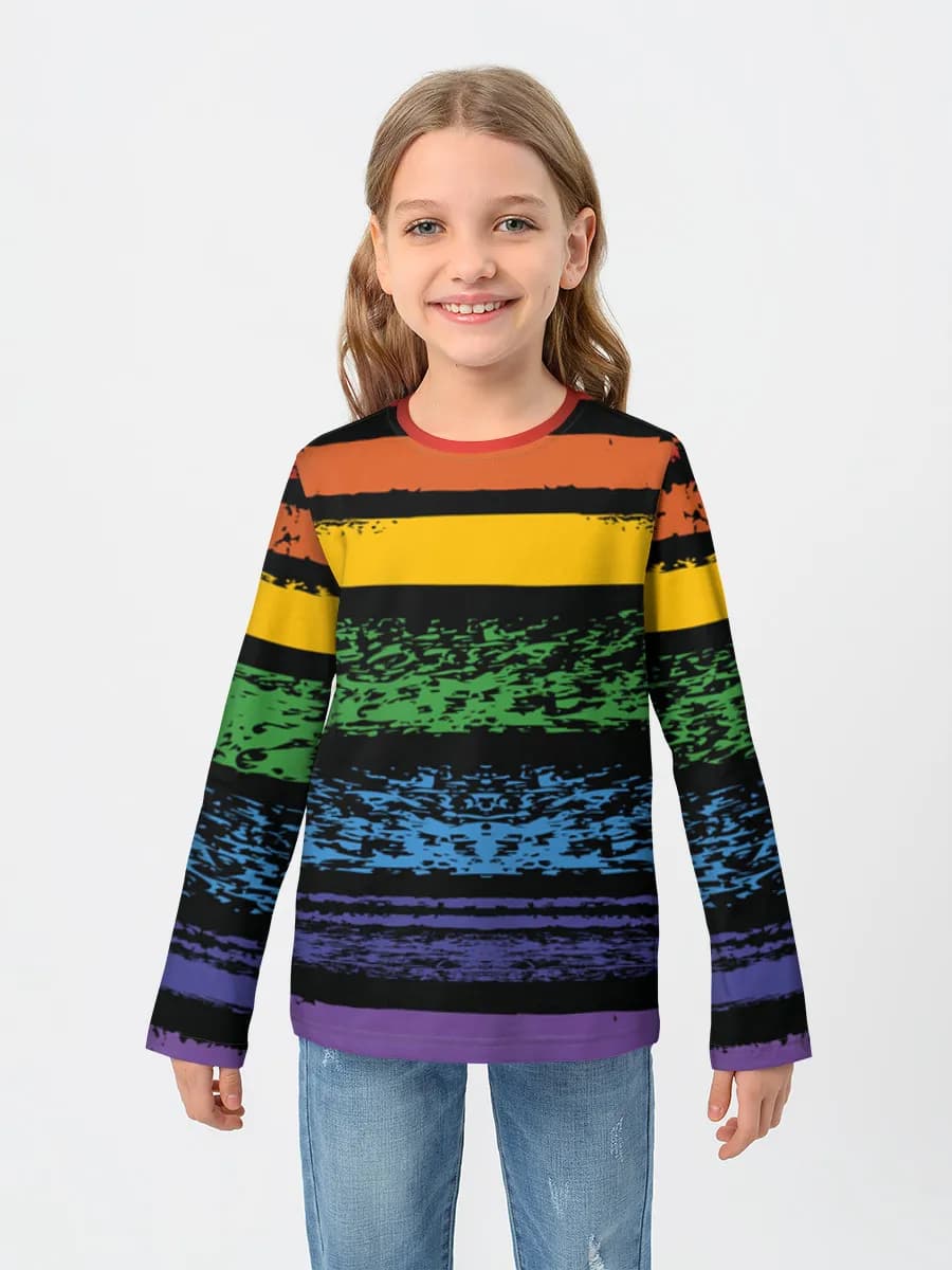 Girls' cotton long sleeve shirt