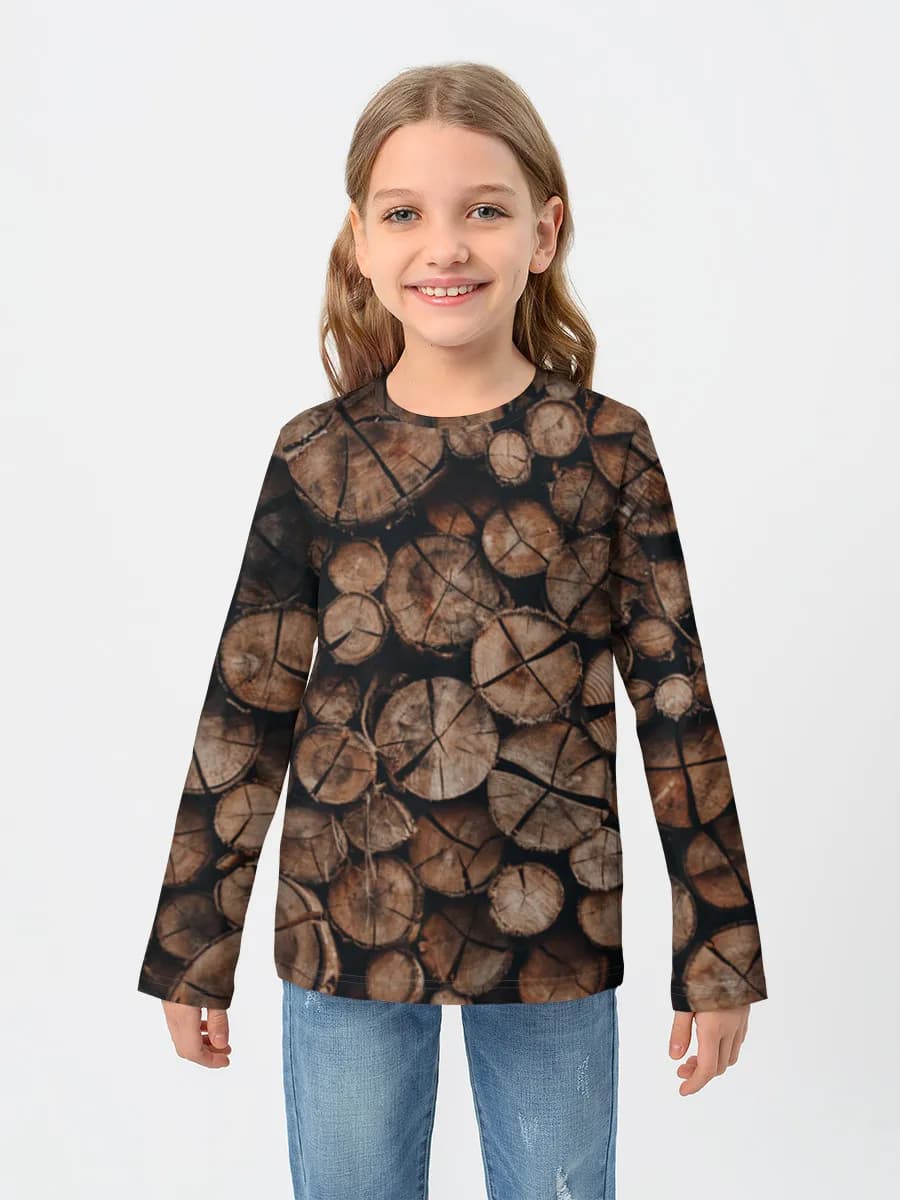 Baumwoll-Langarmshirt Mädchen