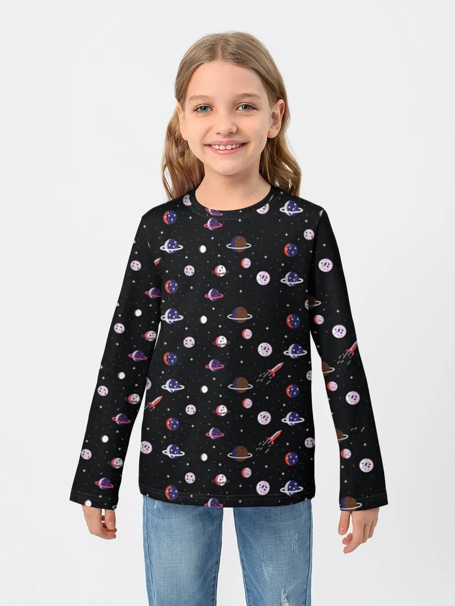 T-shirt manches longues coton fille