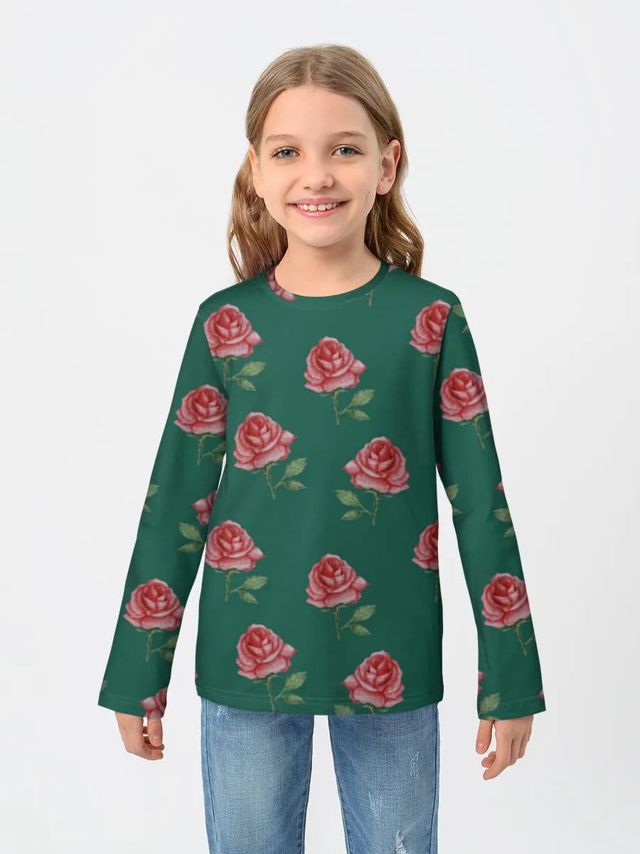 Baumwoll-Langarmshirt Mädchen