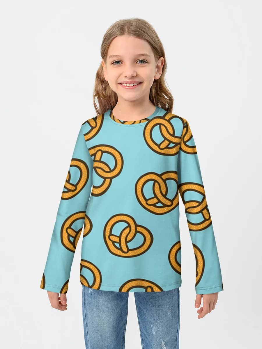 Girls' cotton long sleeve shirt