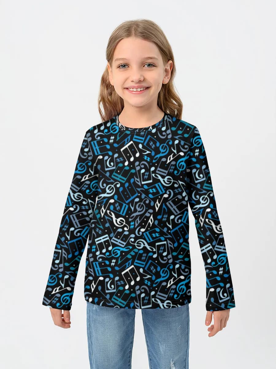 Baumwoll-Langarmshirt Mädchen