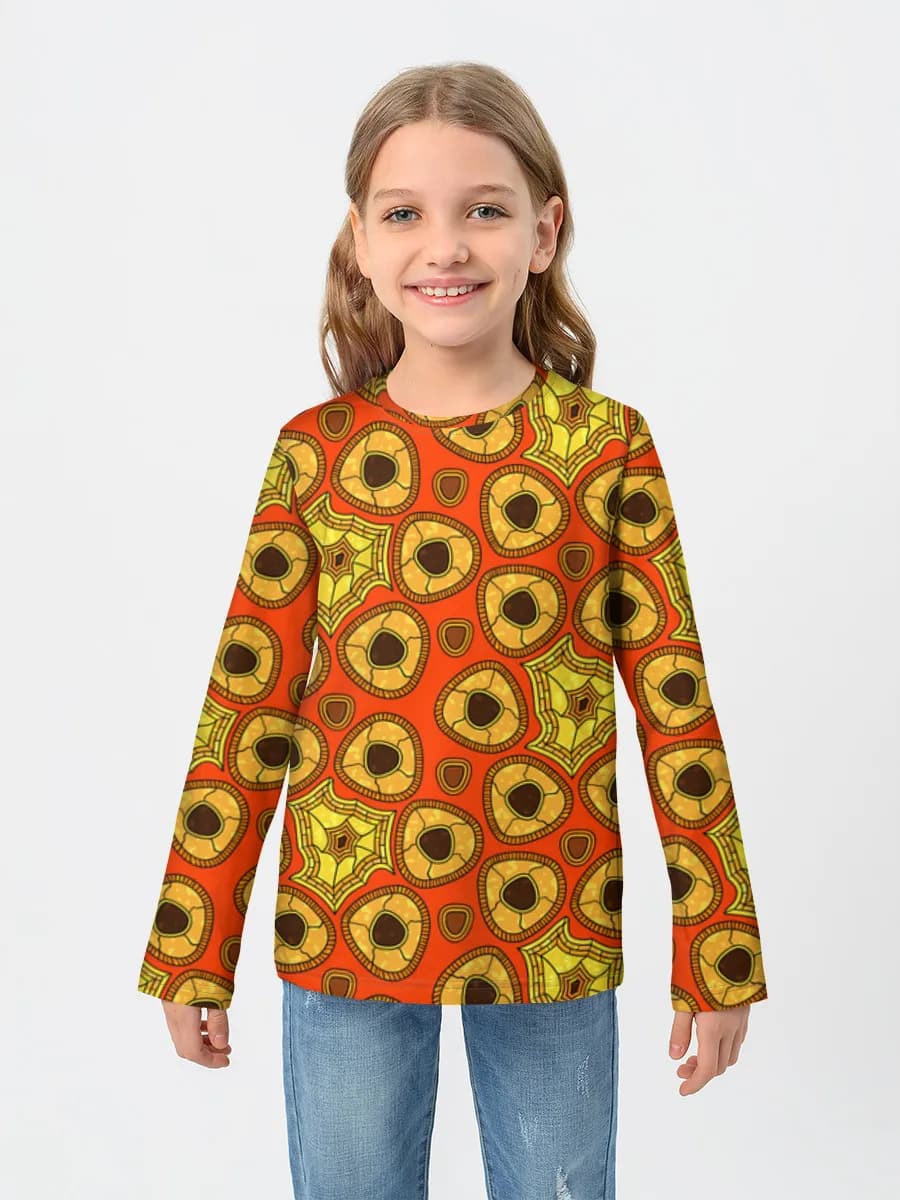 Girls' cotton long sleeve shirt