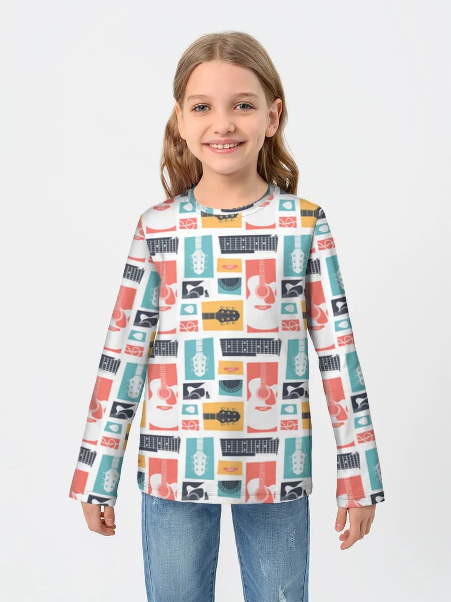 Girls' cotton long sleeve shirt