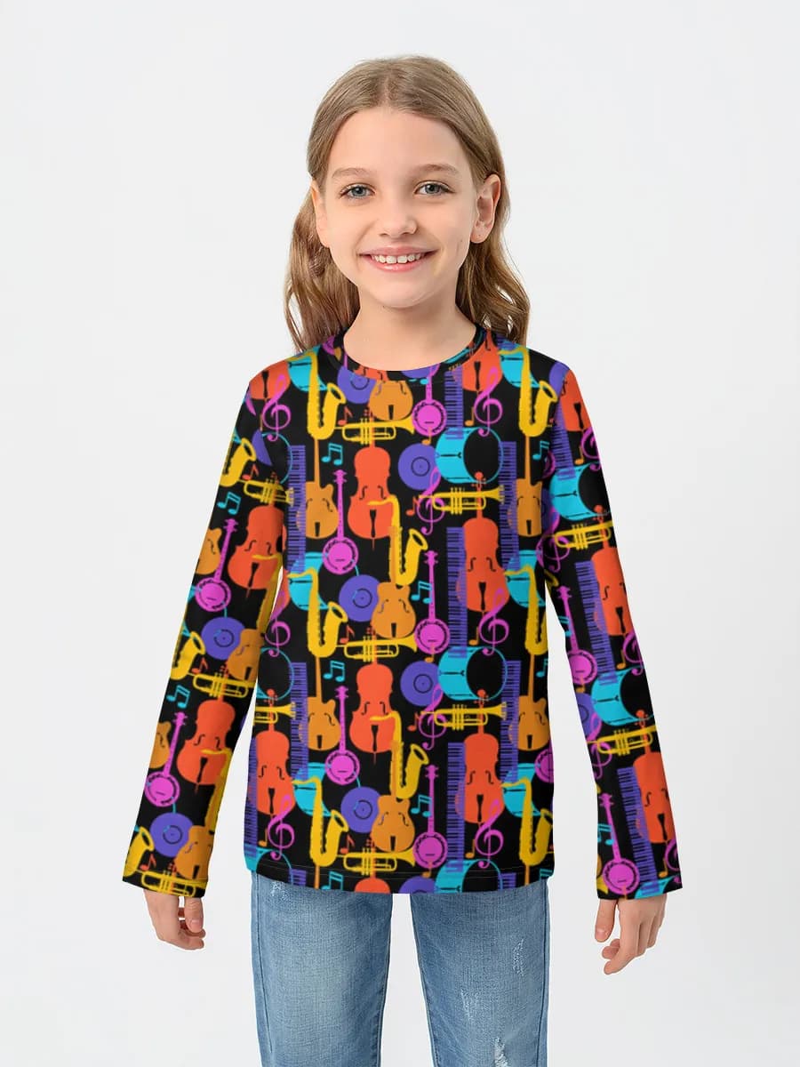 Baumwoll-Langarmshirt Mädchen