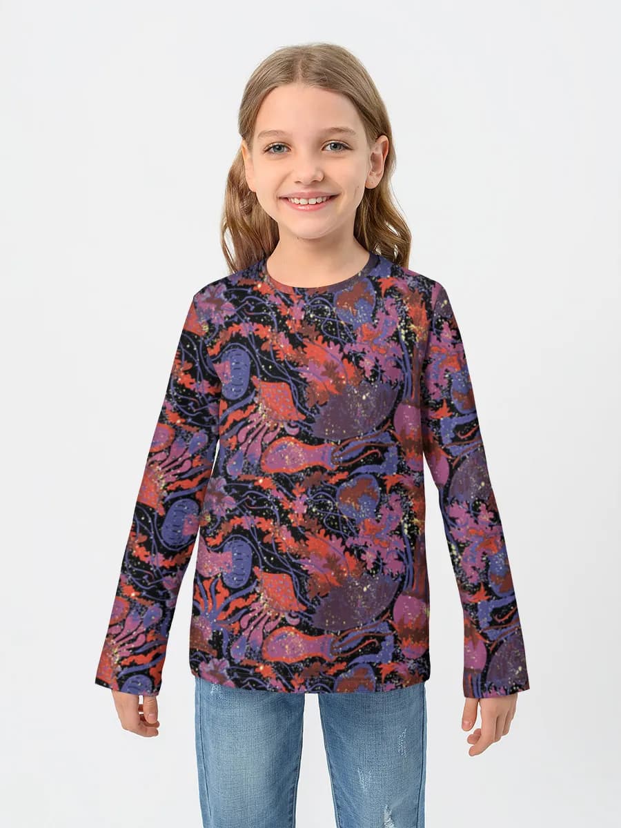 T-shirt manches longues coton fille