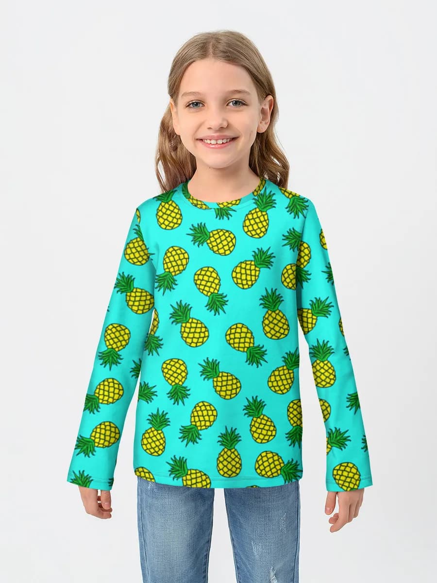 Girls' cotton long sleeve shirt