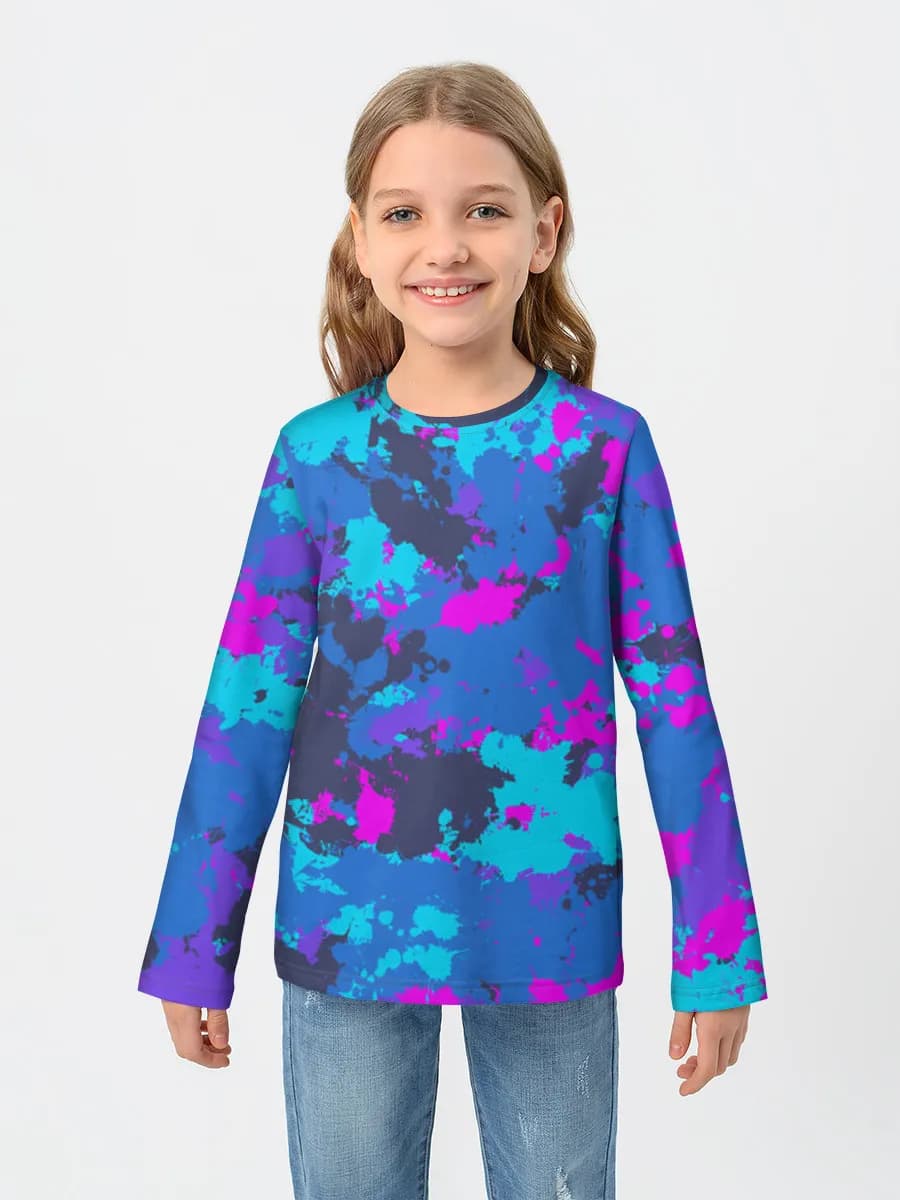 Girls' cotton long sleeve shirt