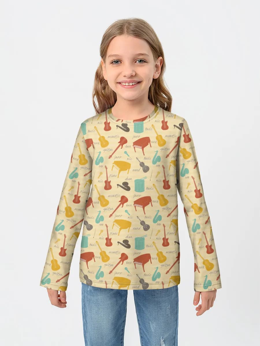 Camiseta Manga Larga de Algodón Niña