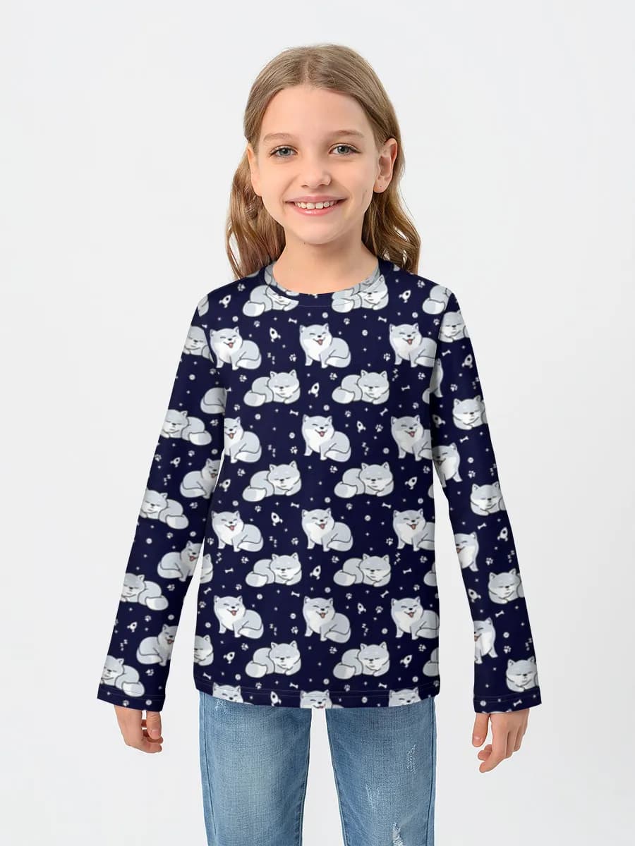 T-shirt manches longues coton fille