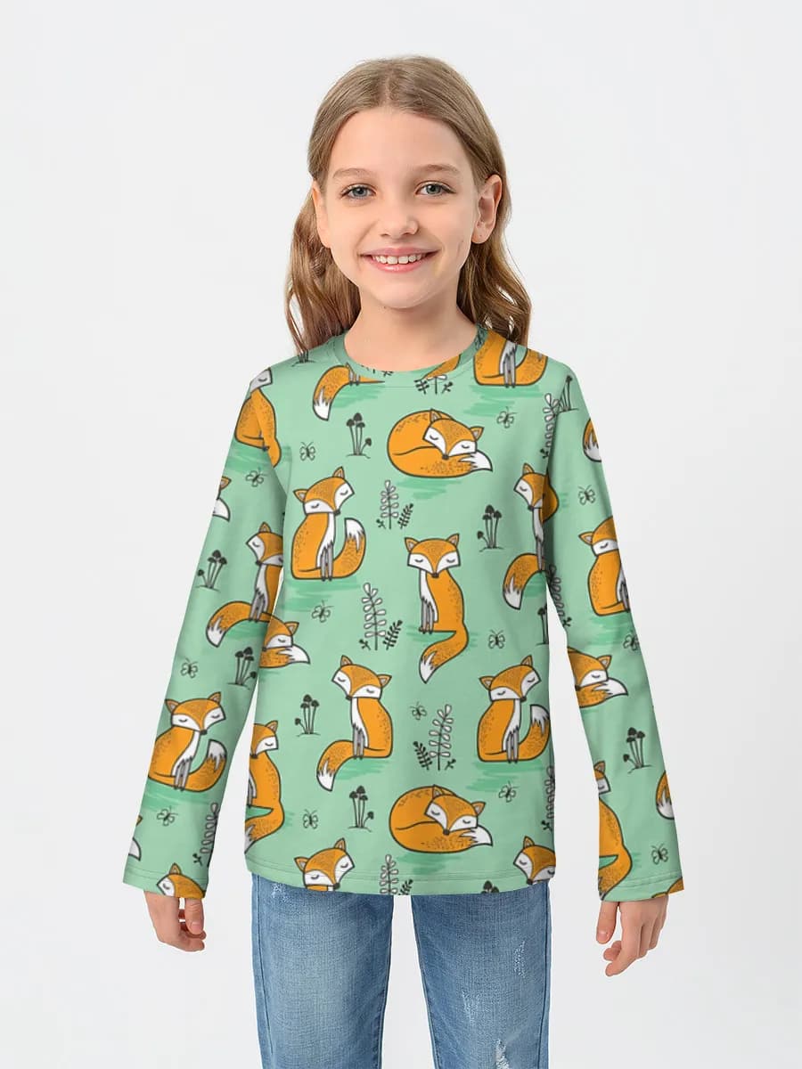 Camiseta Manga Larga de Algodón Niña
