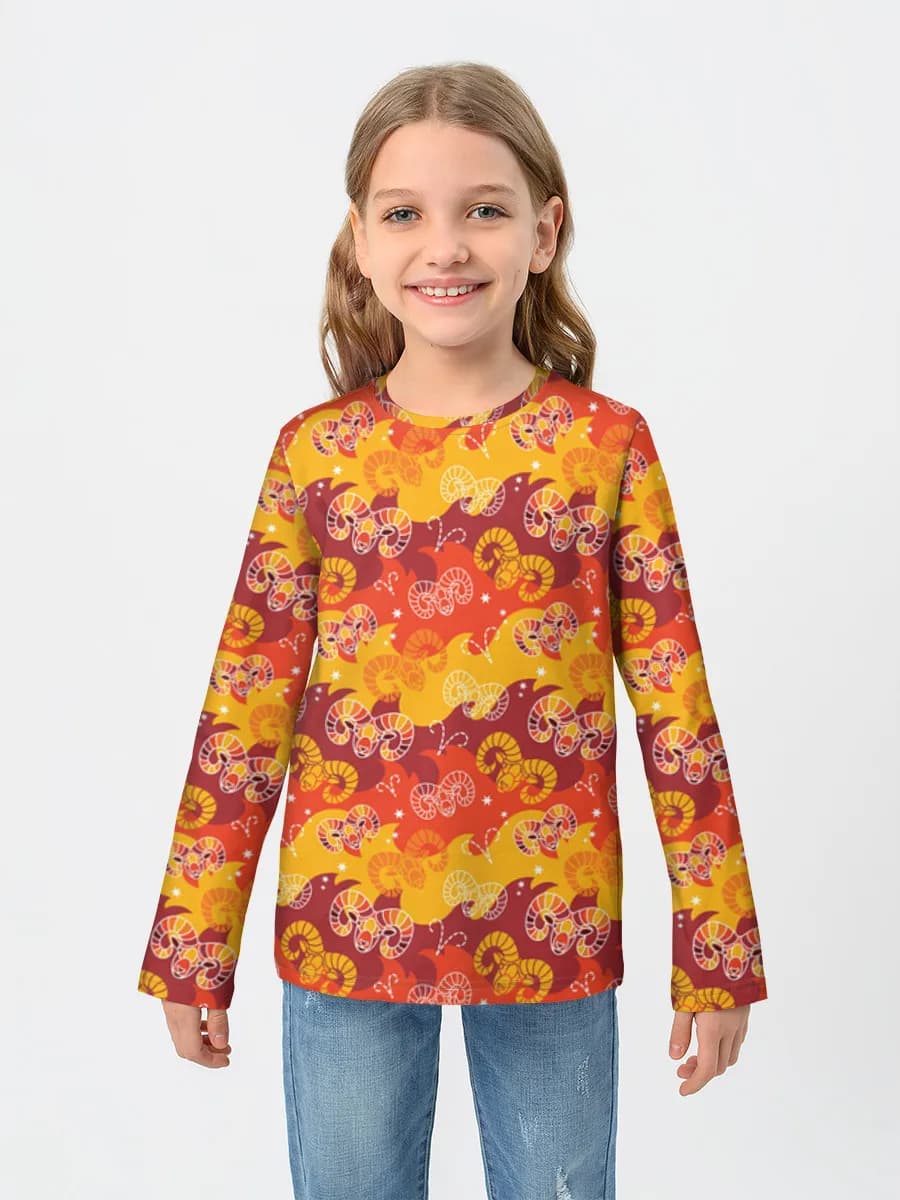 Girls' cotton long sleeve shirt
