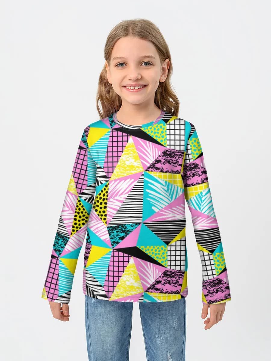 Girls' cotton long sleeve shirt