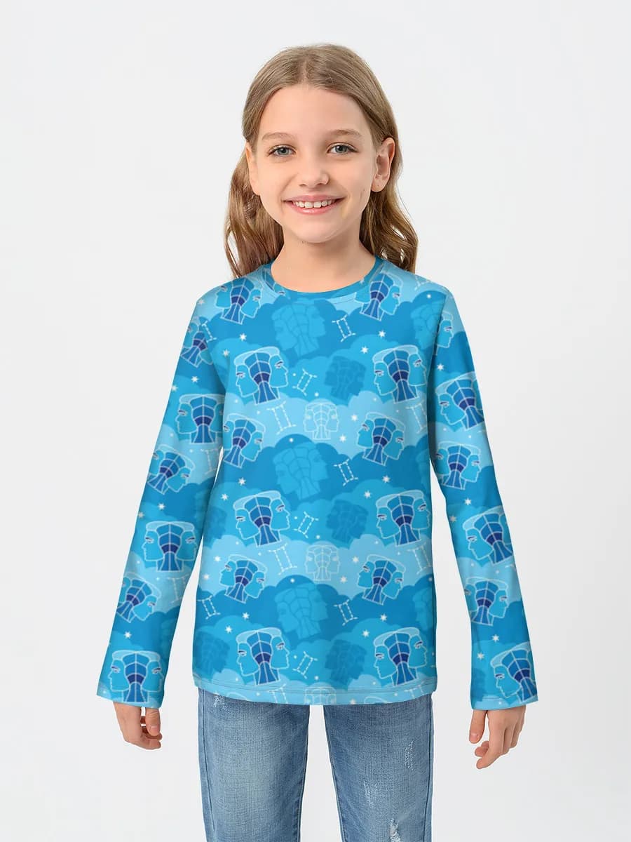 Girls' cotton long sleeve shirt