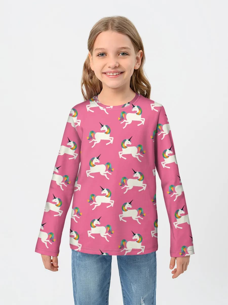 Camiseta Manga Larga de Algodón Niña