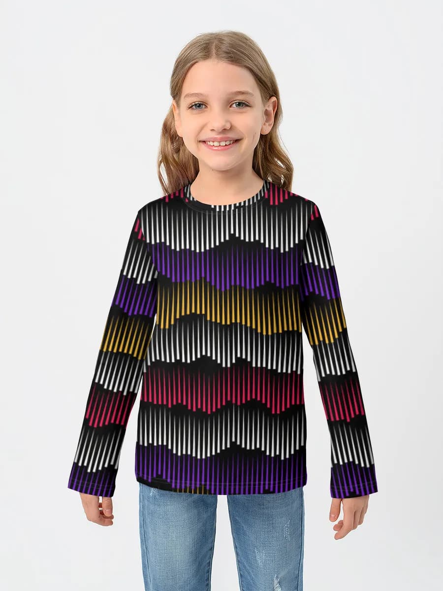 Girls' cotton long sleeve shirt