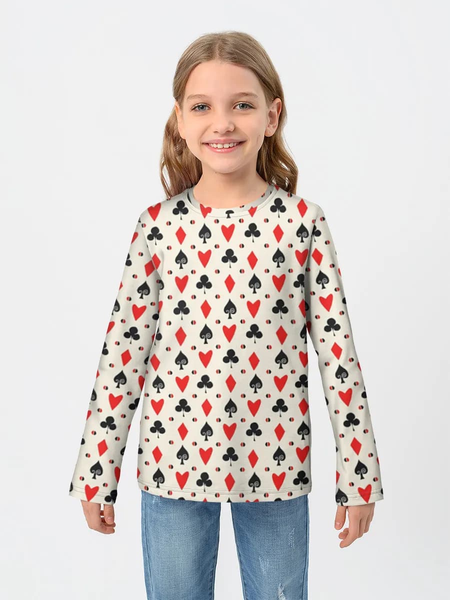 Girls' cotton long sleeve shirt