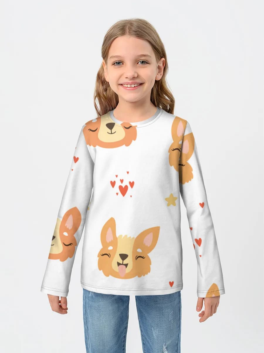 Baumwoll-Langarmshirt Mädchen