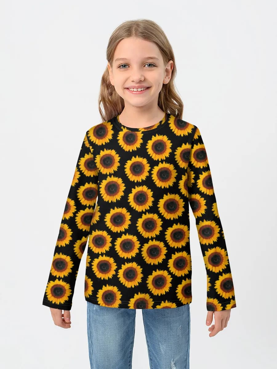 Camiseta Manga Larga de Algodón Niña